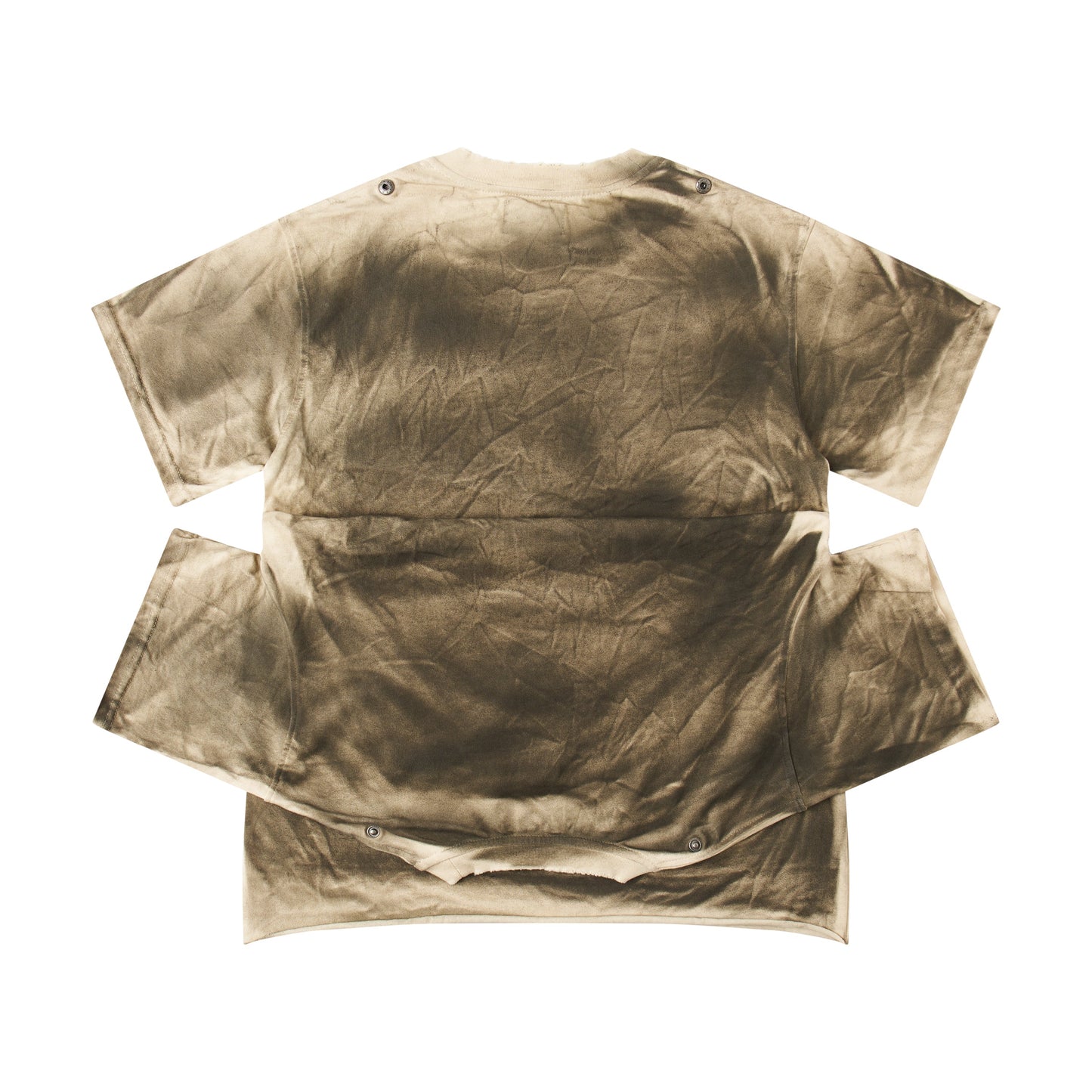 "CHAOS GIRL" WAXED BROWN T SHIRT