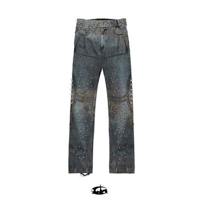 "MORE CHAOS" SPIKED JAPANESE DENIM SET