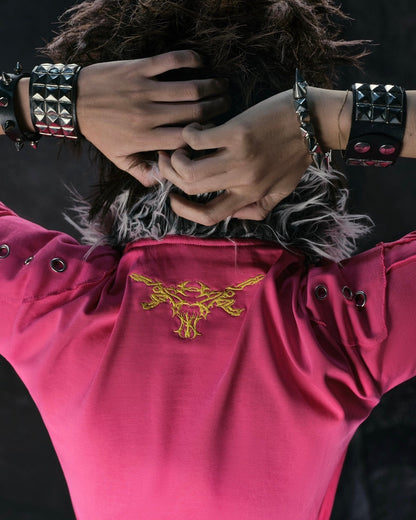 "BBY TECHBOI" FUR PINK POLO