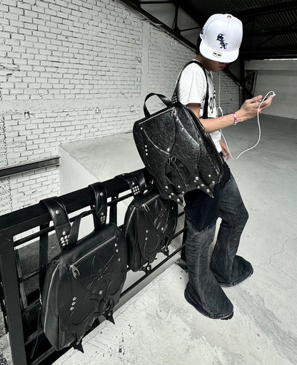 MORE CHAOS REAL LEATHER BACKPACK