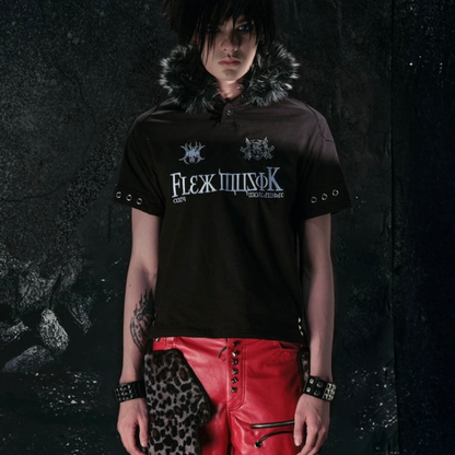 "BBY TECHBOI" FUR BLACK POLO