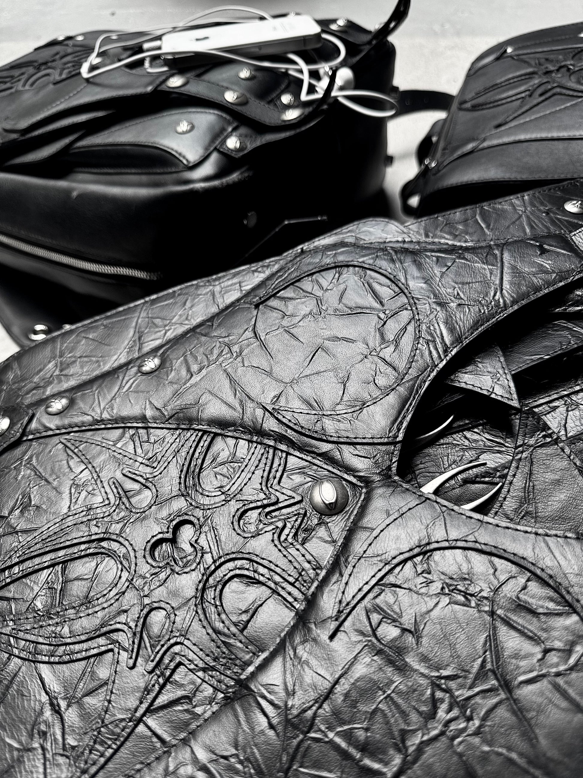 MORE CHAOS REAL LEATHER BACKPACK