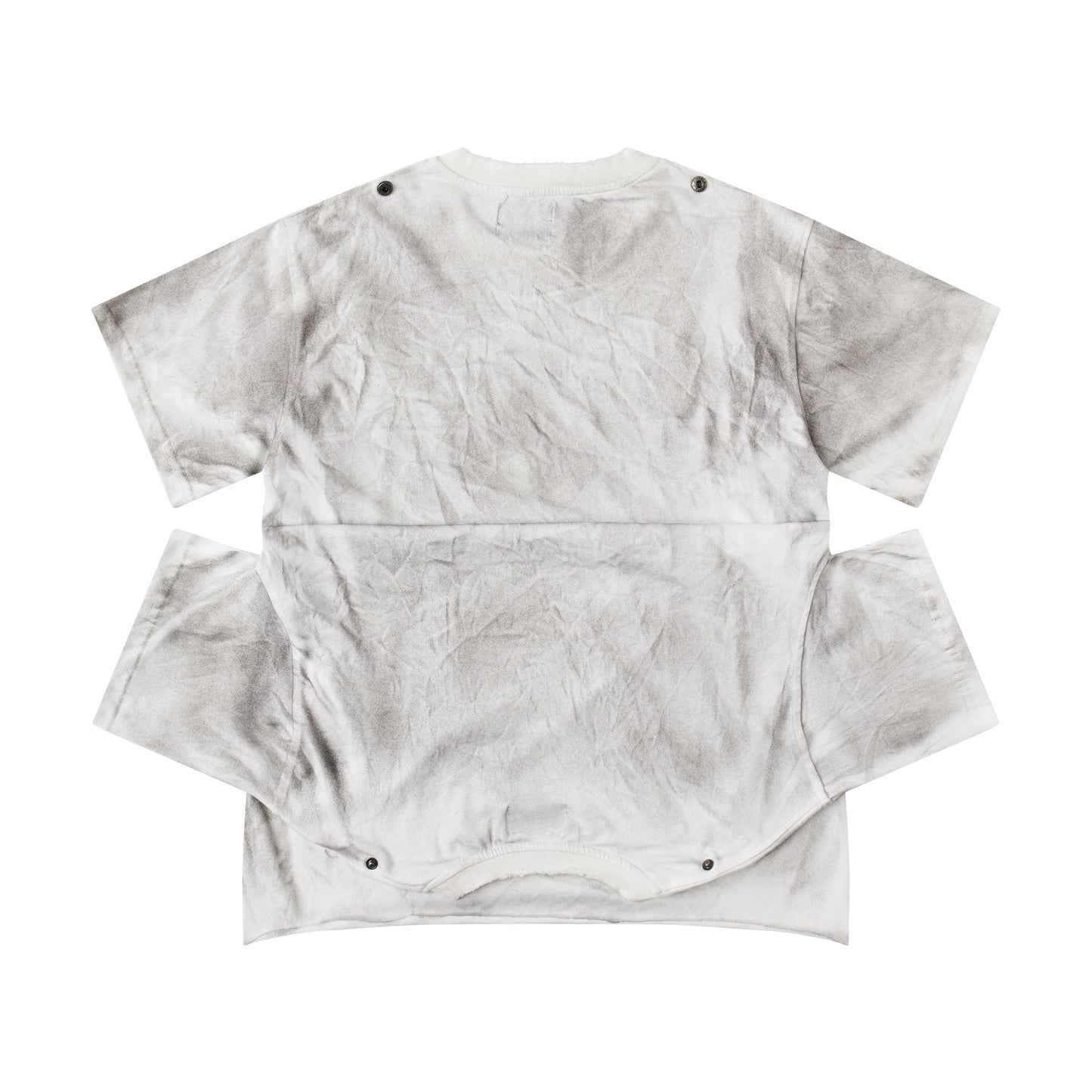 "CHAOS GIRL" WHITE WAXED T SHIRT