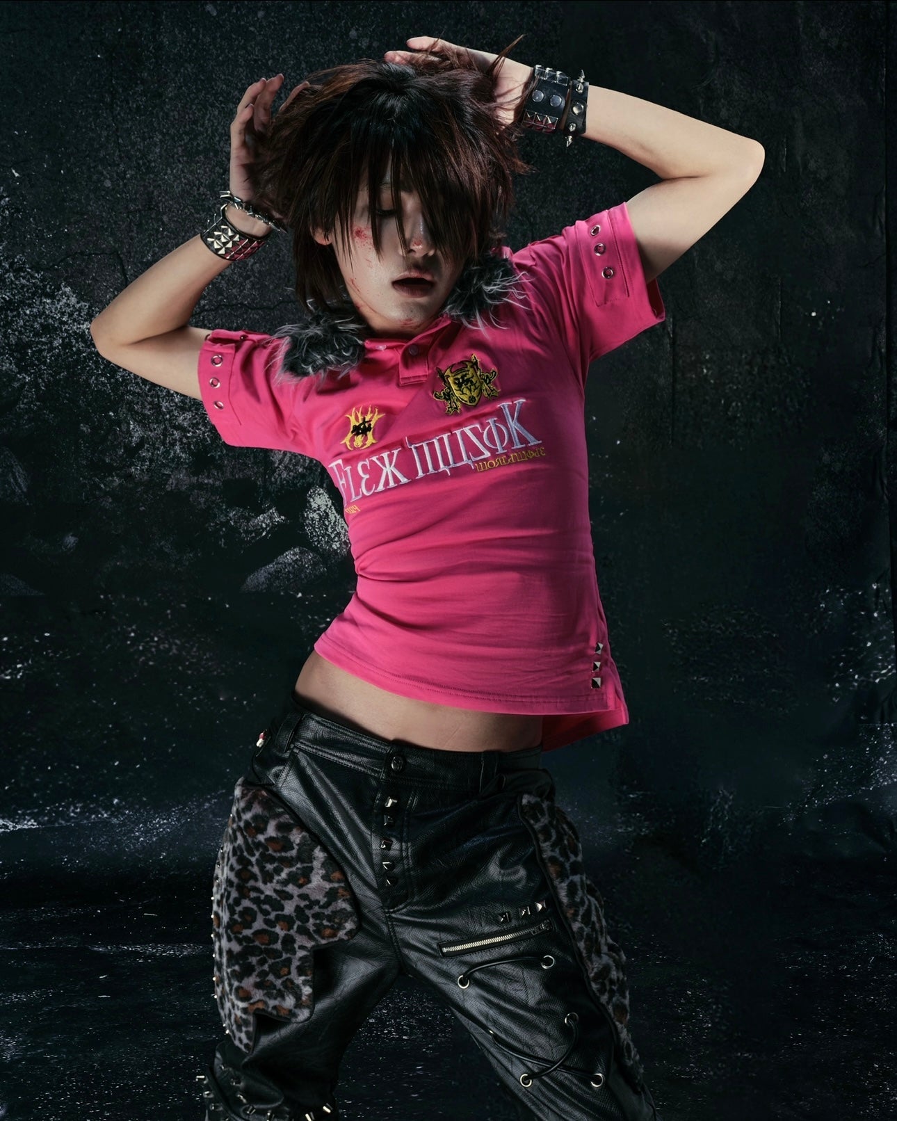 "BBY TECHBOI" FUR PINK POLO