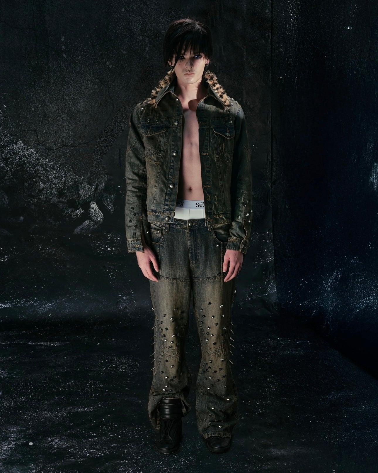 "MORE CHAOS" SPIKED JAPANESE DENIM SET