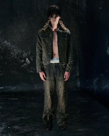 "MORE CHAOS" SPIKED JAPANESE DENIM SET