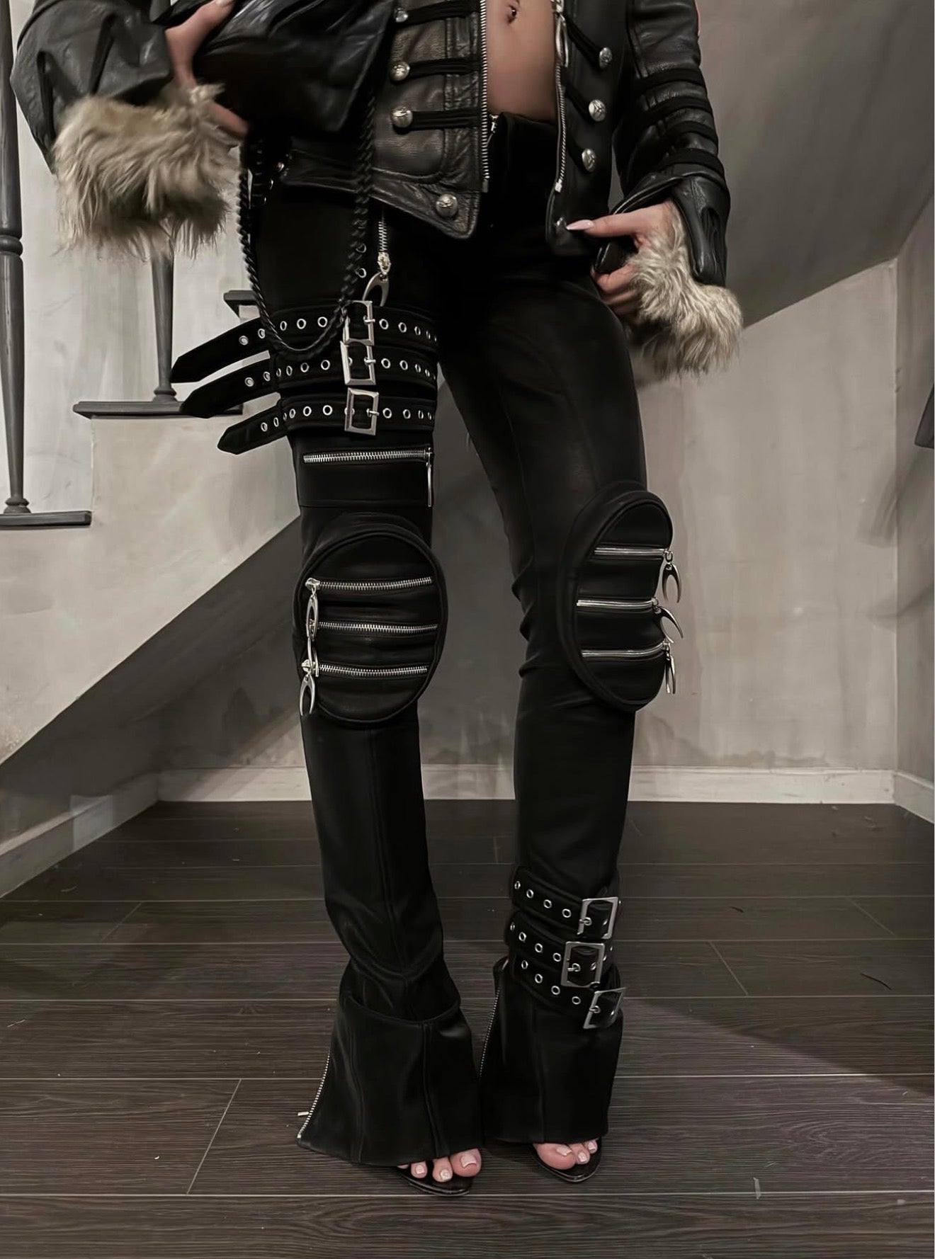 SL OBSIDIAN STRAP TROUSER PANTS