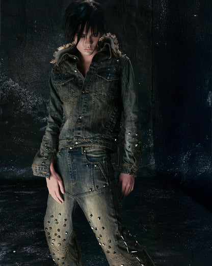 "MORE CHAOS" SPIKED JAPANESE DENIM SET