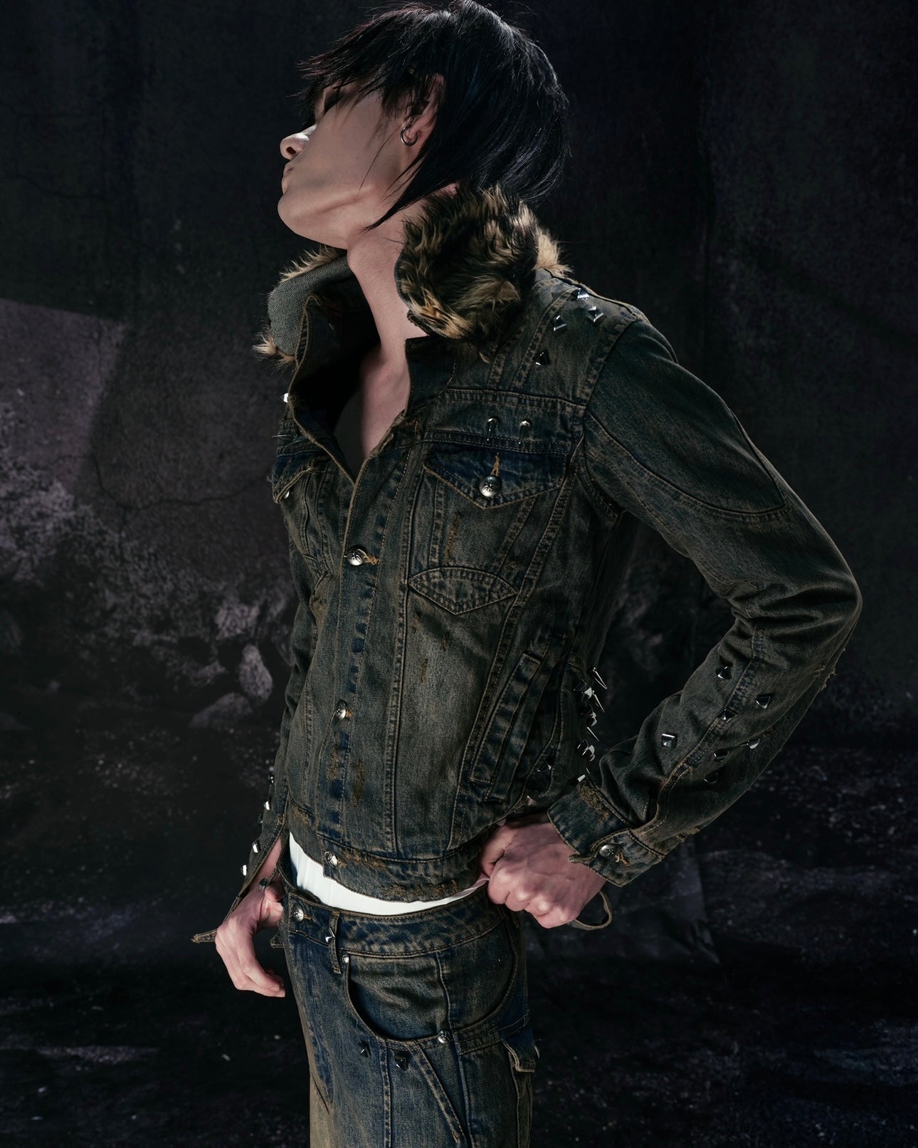 "MORE CHAOS" SPIKED JAPANESE DENIM SET