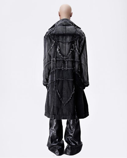 005 CHAOS DREAM DENIM TRENCH COAT