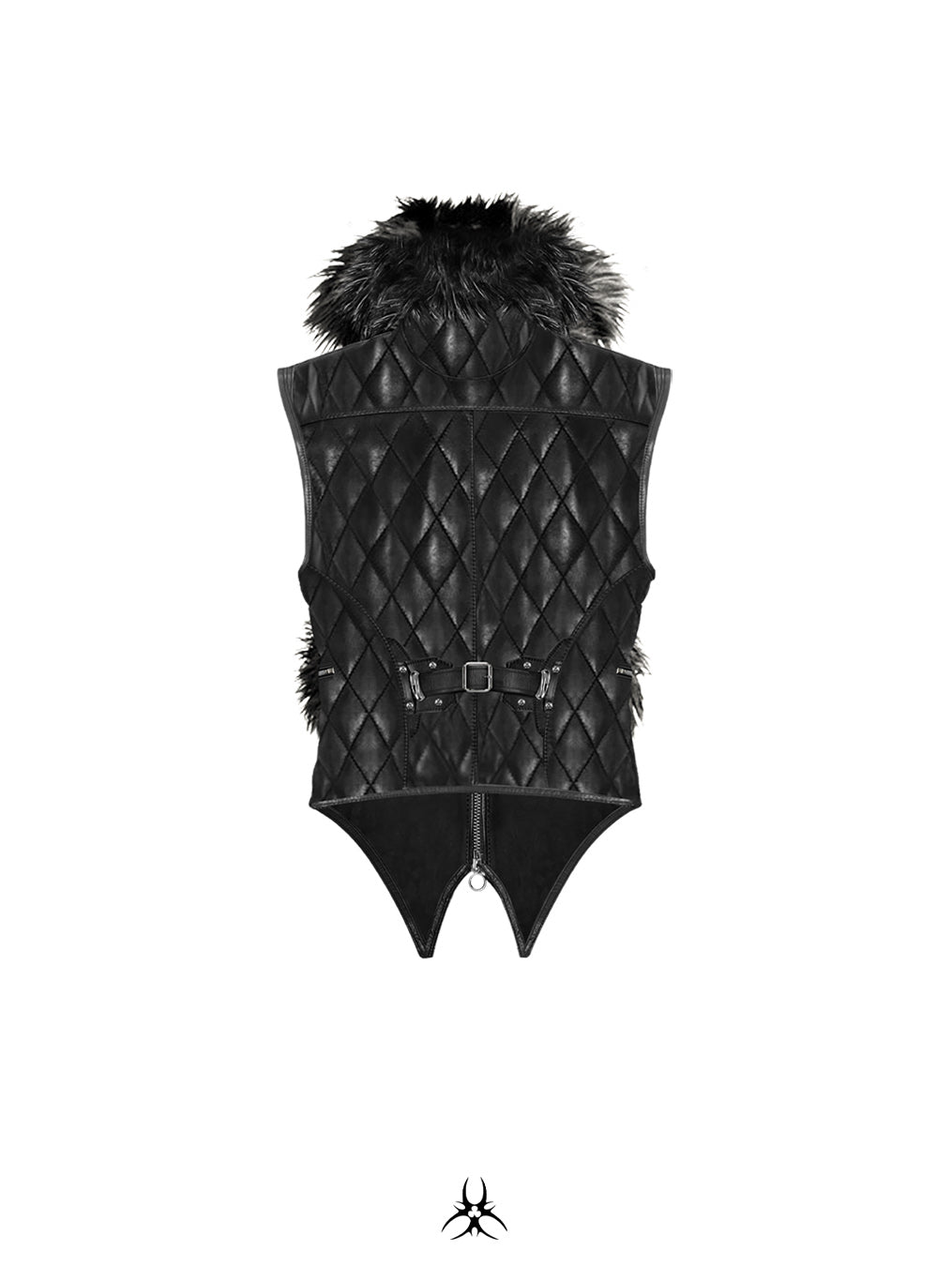 SL Black Covenant Fur Leather Vest