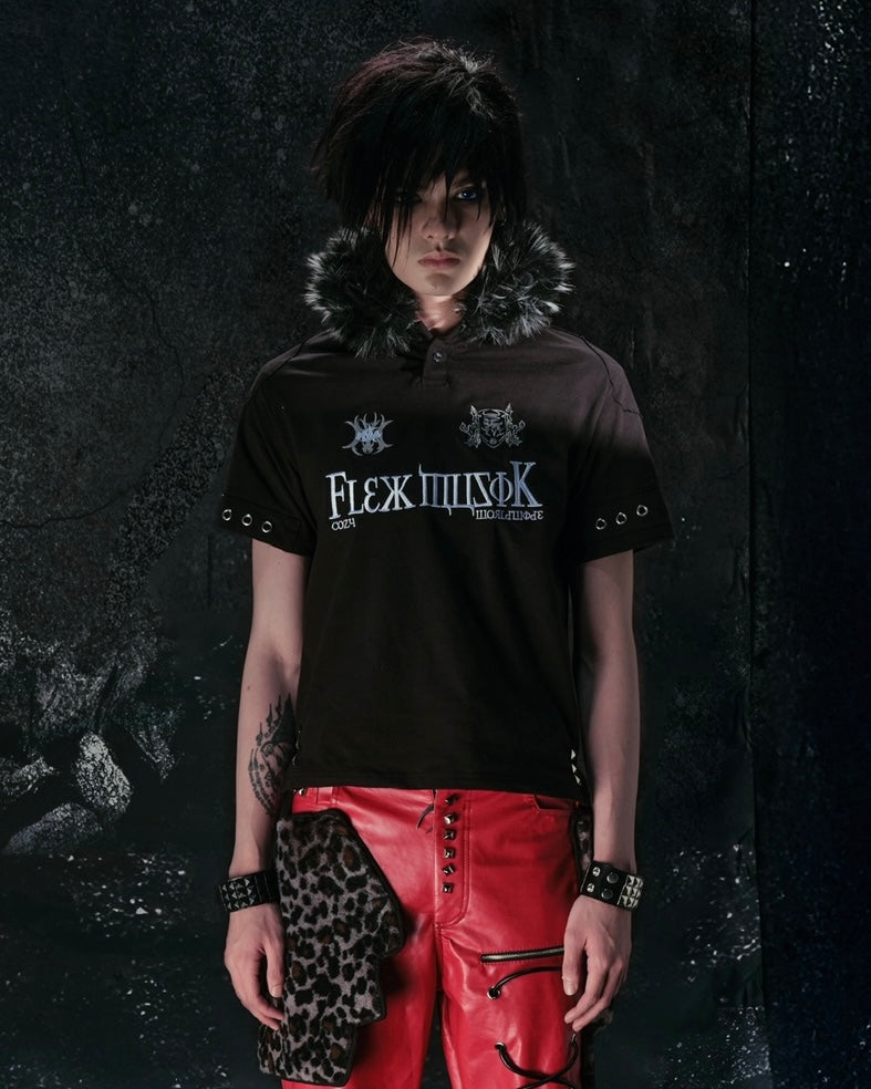 "BBY TECHBOI" FUR BLACK POLO