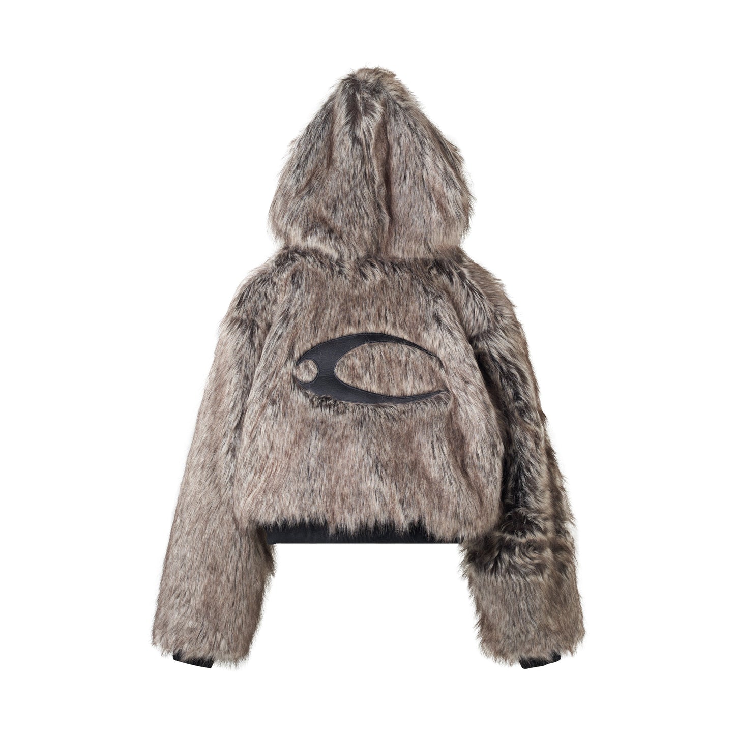CZ FAUX FUR REVERSIBLE CROPPED JACKET ( BEIGE )