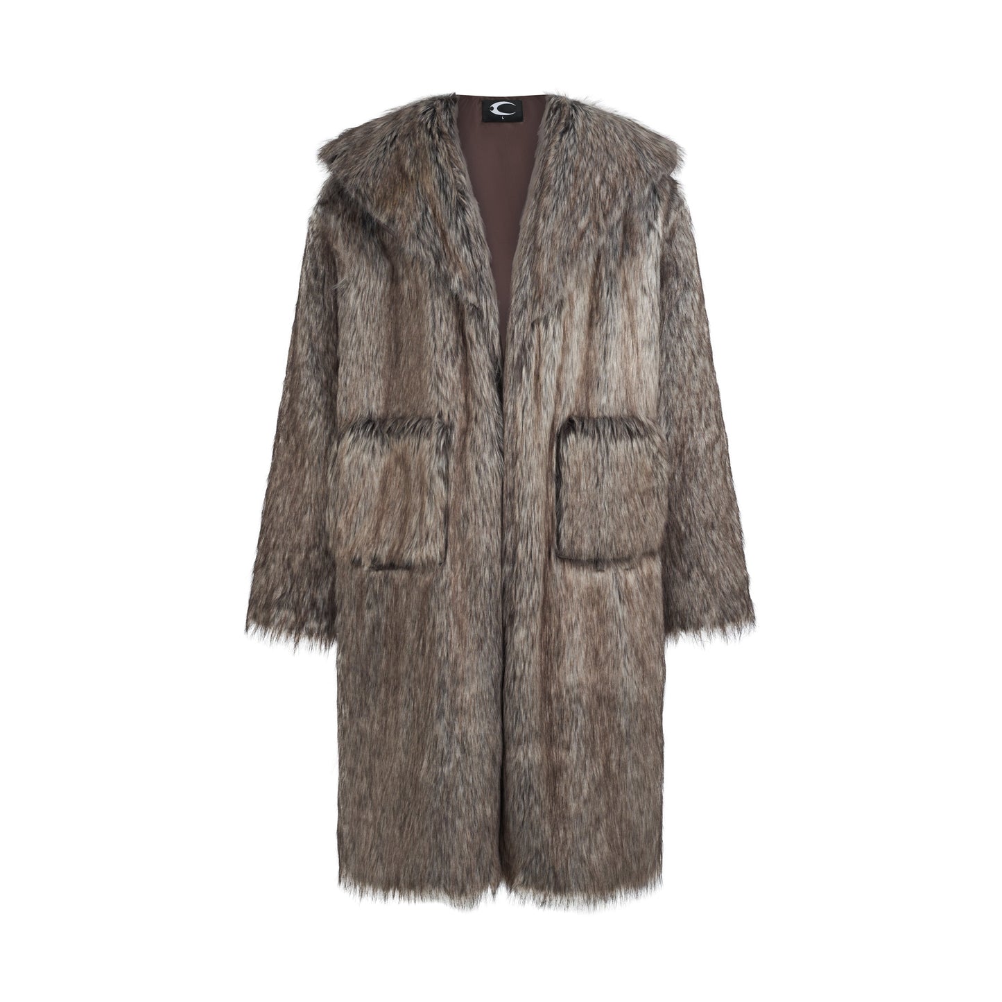CZ FAUX FUR LONGCOAT ( BEIGE )