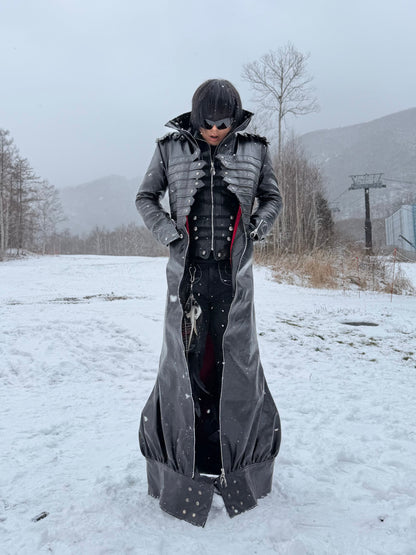 SL Black Ascendant Leather Long-Coat