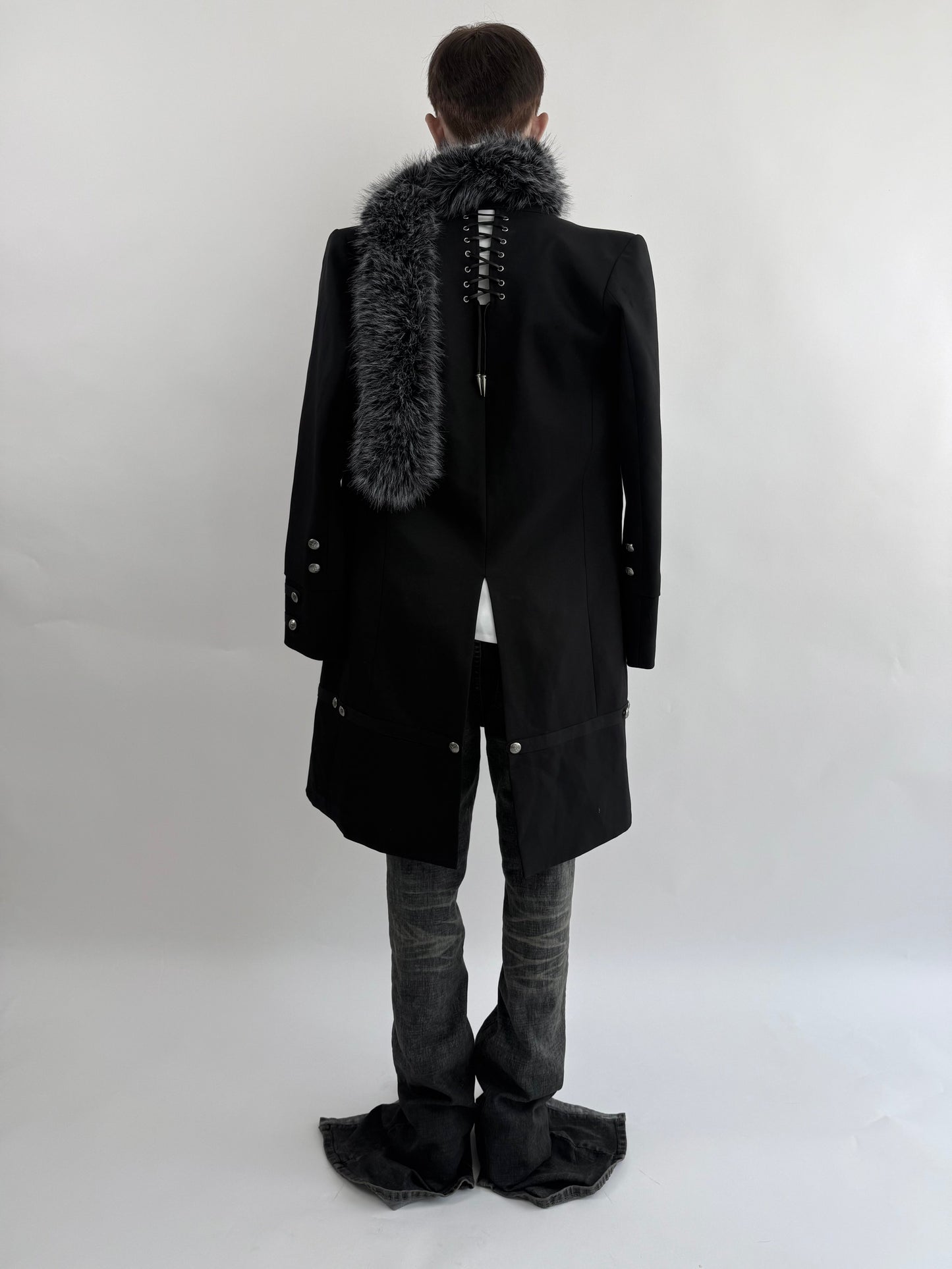 Silent Eclipse Fur Long Coat