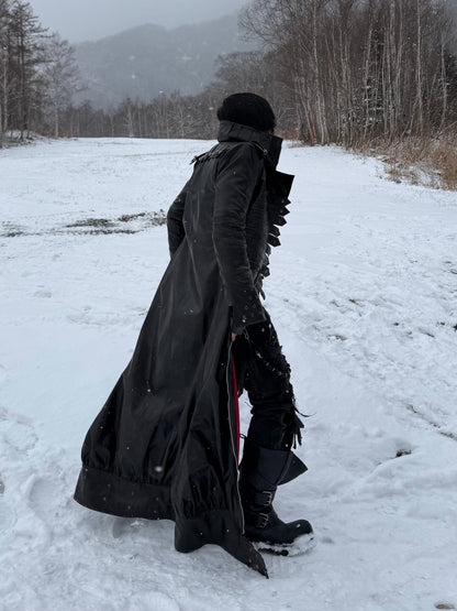 SL Black Ascendant Leather Long-Coat