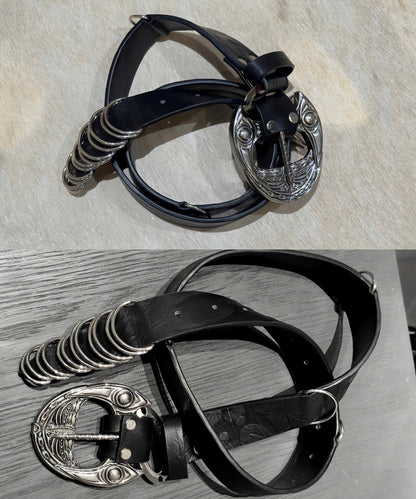 COZY RATTLESNAKE LEATHER BELT