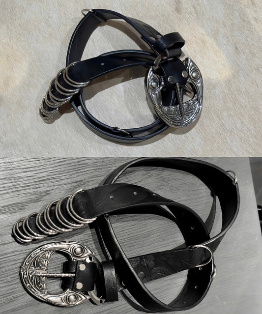 COZY RATTLESNAKE LEATHER BELT