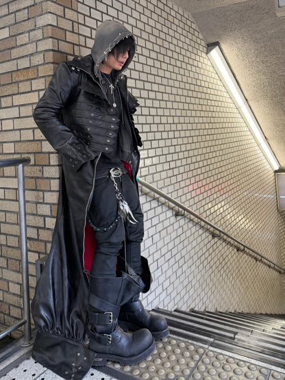 SL Black Ascendant Leather Long-Coat
