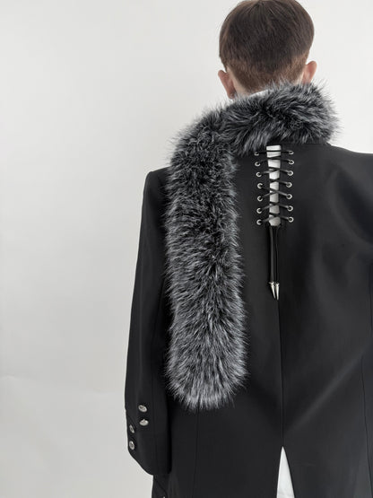 Silent Eclipse Fur Long Coat
