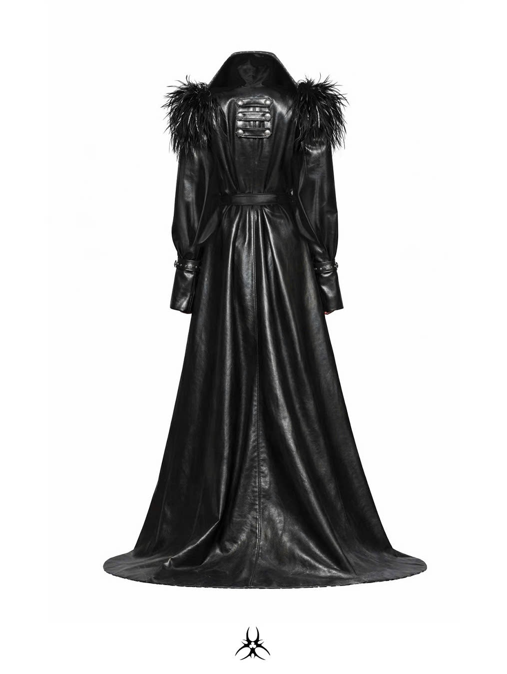 “DARK REQUIEM” Leather Trench Coat