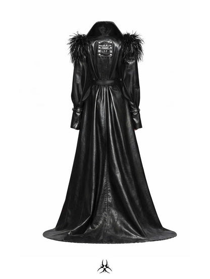 “DARK REQUIEM” Leather Trench Coat