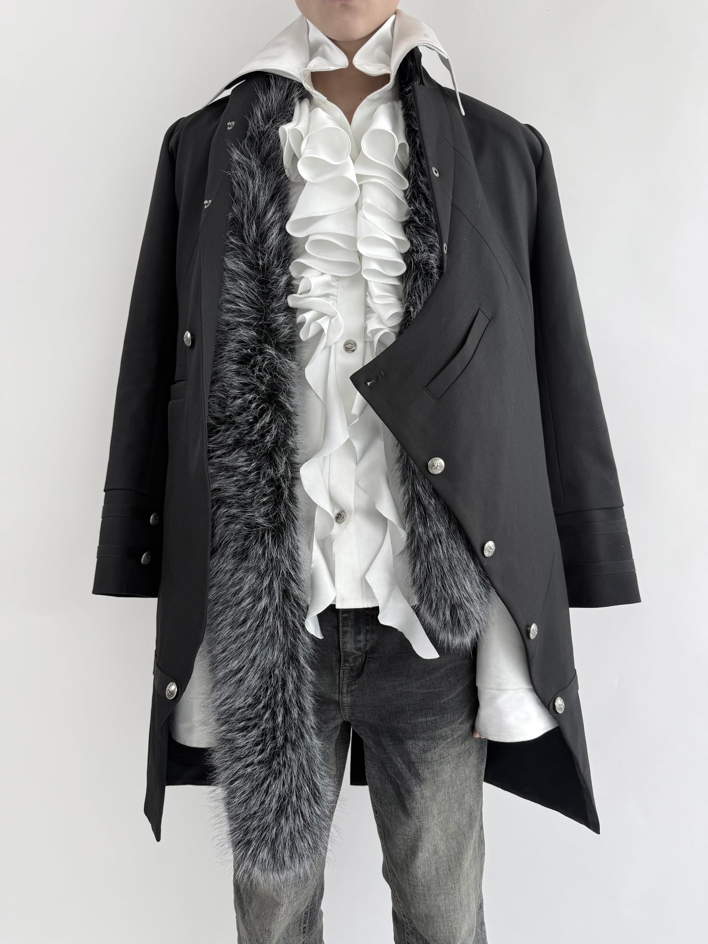 Silent Eclipse Fur Long Coat