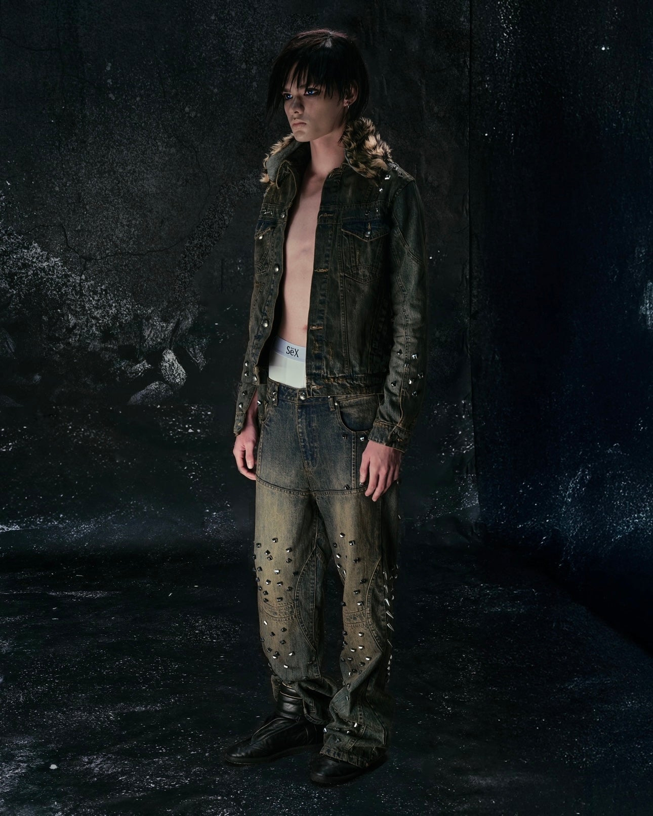 "MORE CHAOS" SPIKED JAPANESE DENIM SET