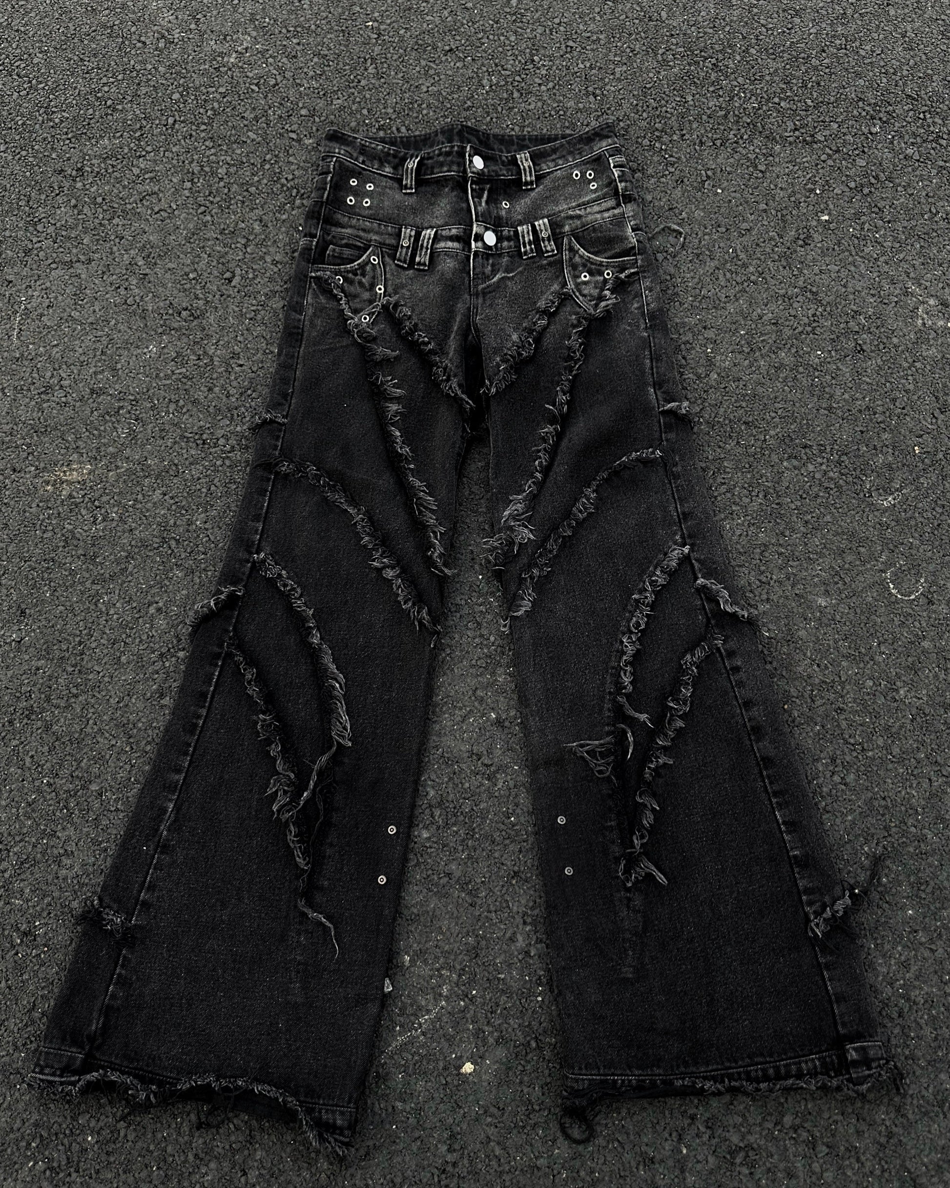 00 KNIGHT CLUB BAGGY FLARE JEANS
