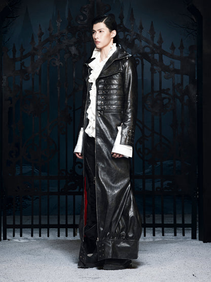 SL Black Ascendant Leather Long-Coat
