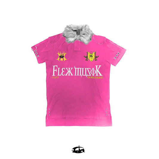 "BBY TECHBOI" FUR PINK POLO