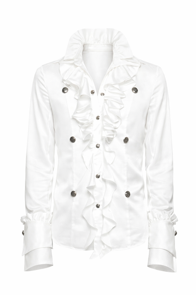 SILENT V COURT RUFFLE SHIRT