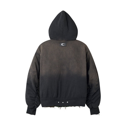 COZY CHAOS BLACK REVERSIBLE BOMBER JACKET