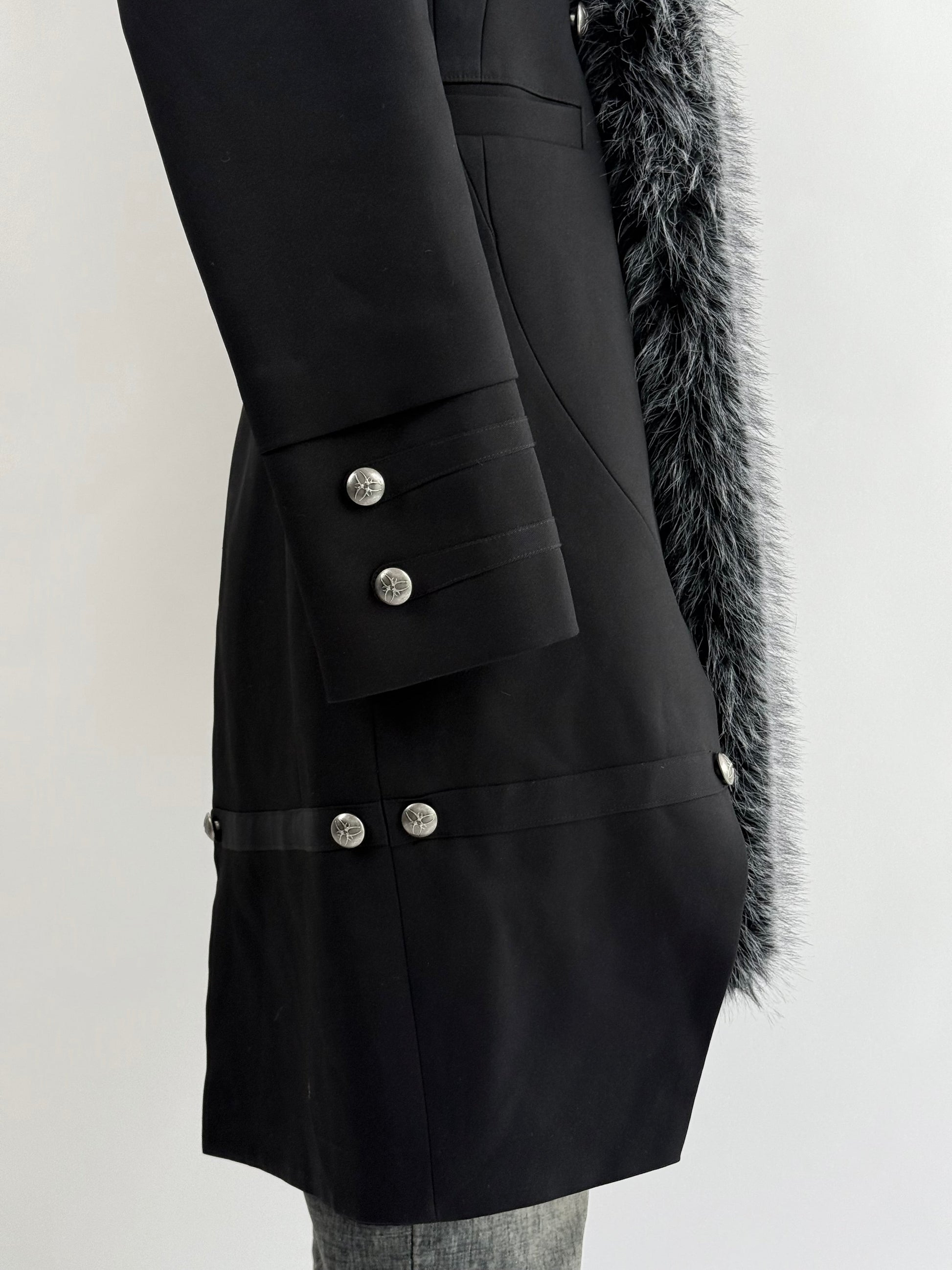 Silent Eclipse Fur Long Coat