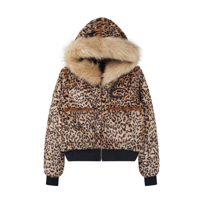 COZY LEOPARD FUR JACKET