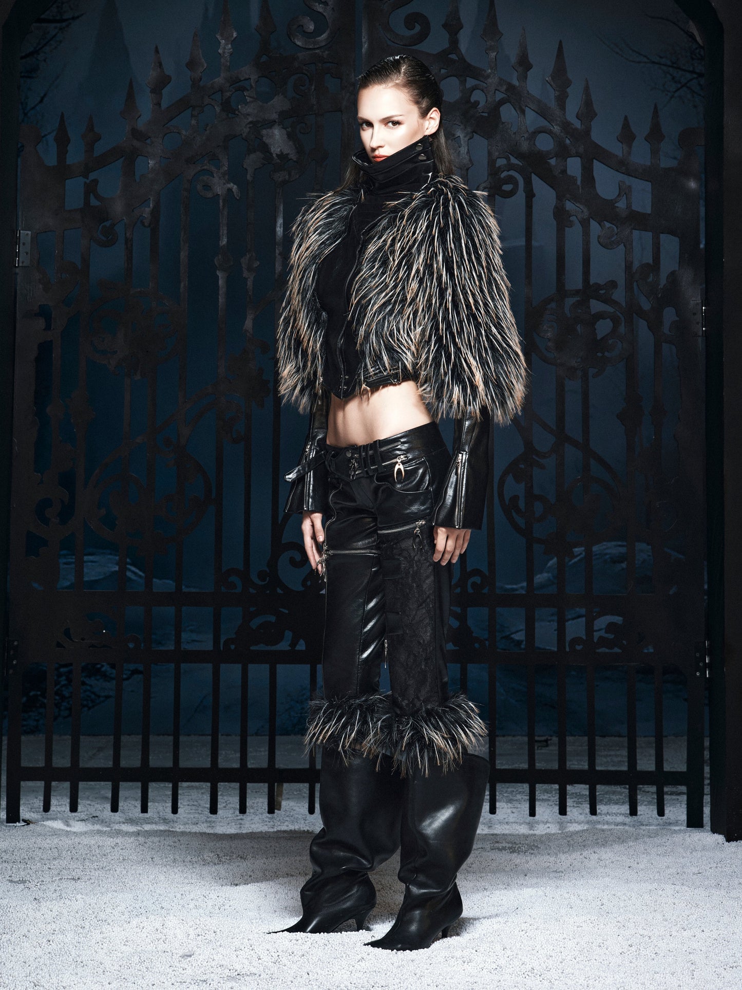 BLACK DOMINION FUR ARMOR JACKET