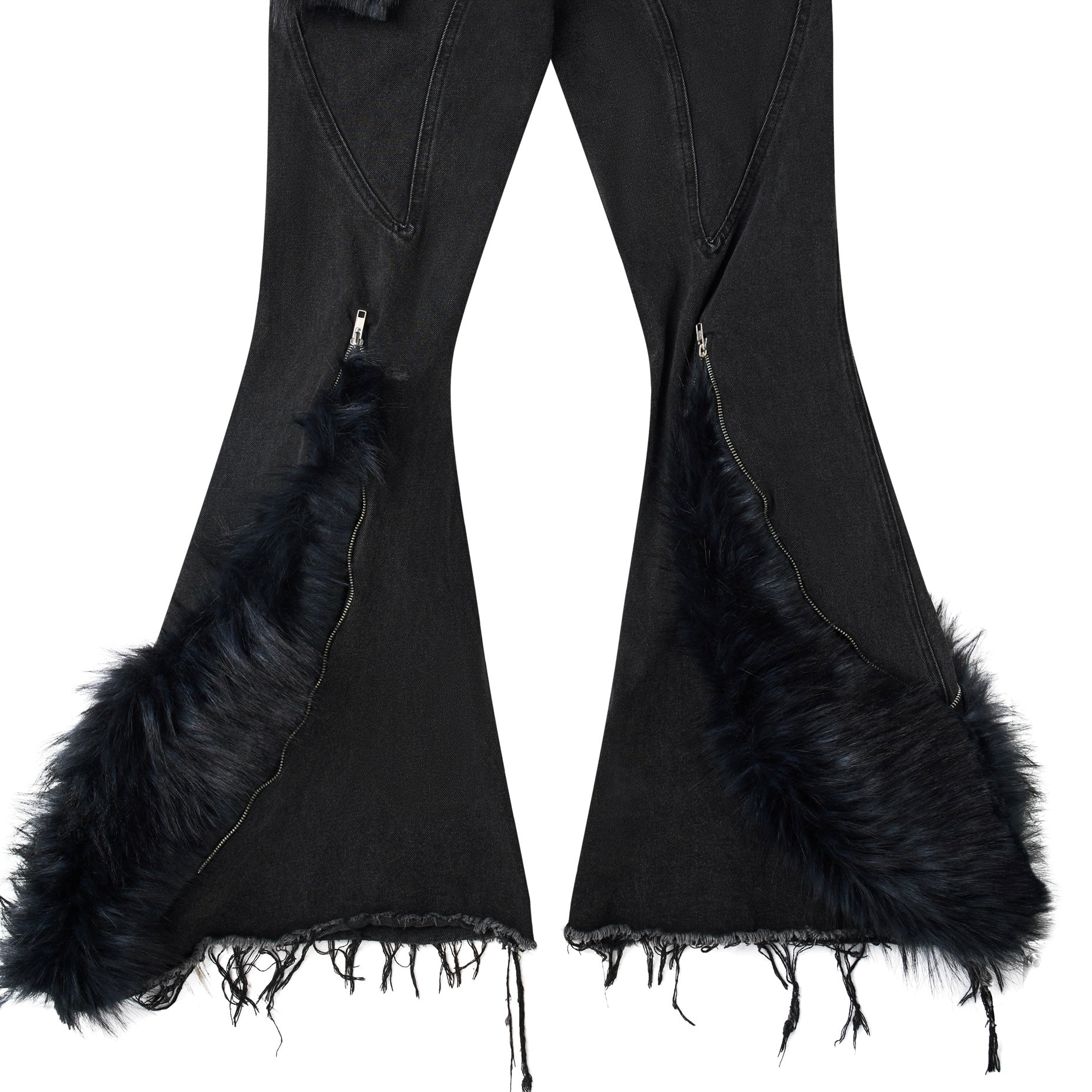 "005 CHAOS DREAM" FUR FLARE JEANS