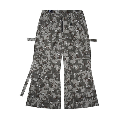 "005 MILLY" CAMO FLAG CARGO PANTS