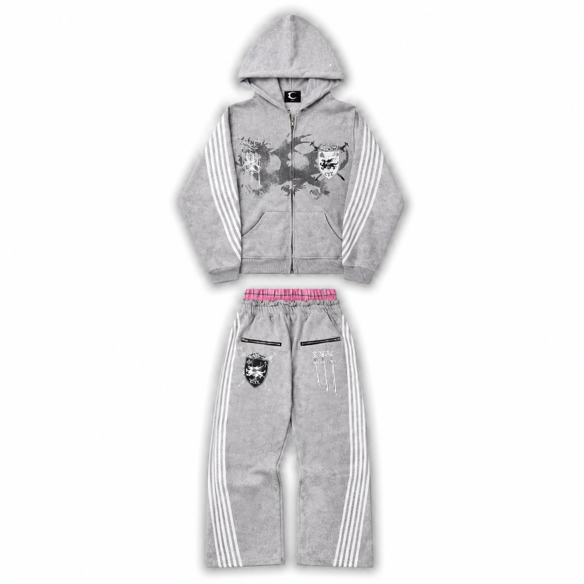 ROYAL KNIGHT CLUB WAXED PINK TRACKSUIT
