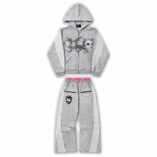 ROYAL KNIGHT CLUB WAXED GREY TRACKSUIT