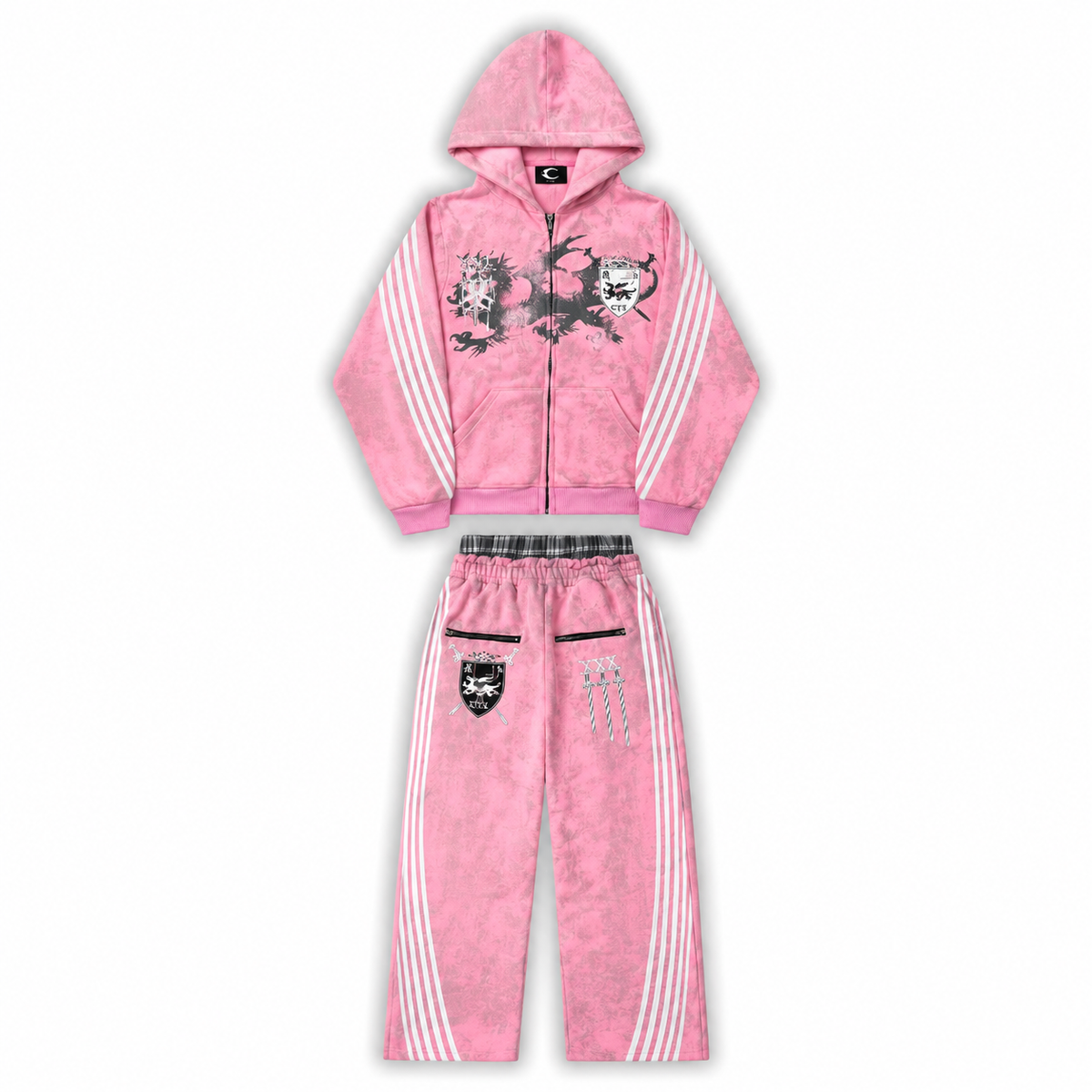ROYAL KNIGHT CLUB WAXED PINK TRACKSUIT
