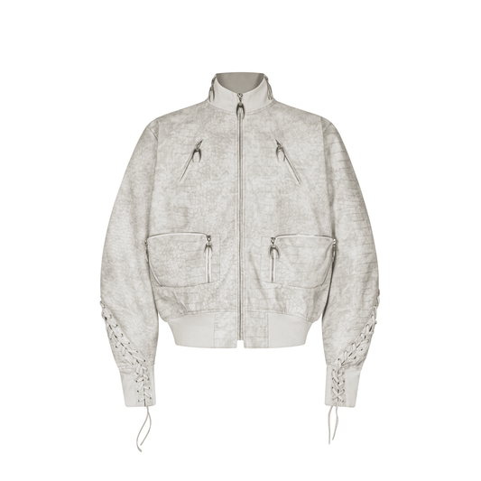 MDC STITCH OLIVE CROCODILE BOMBER