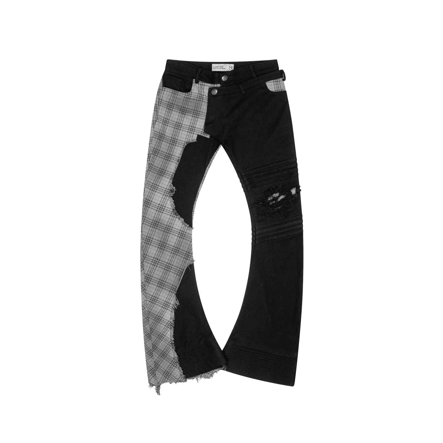 MDC CS TARTAN FLARED JEANS