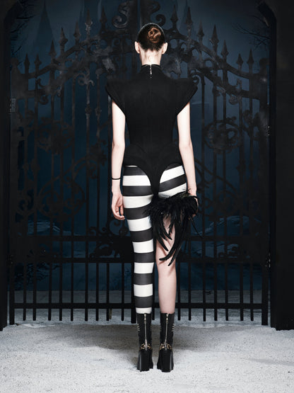 BLACK RITUAL STRIPE LEGGINGS