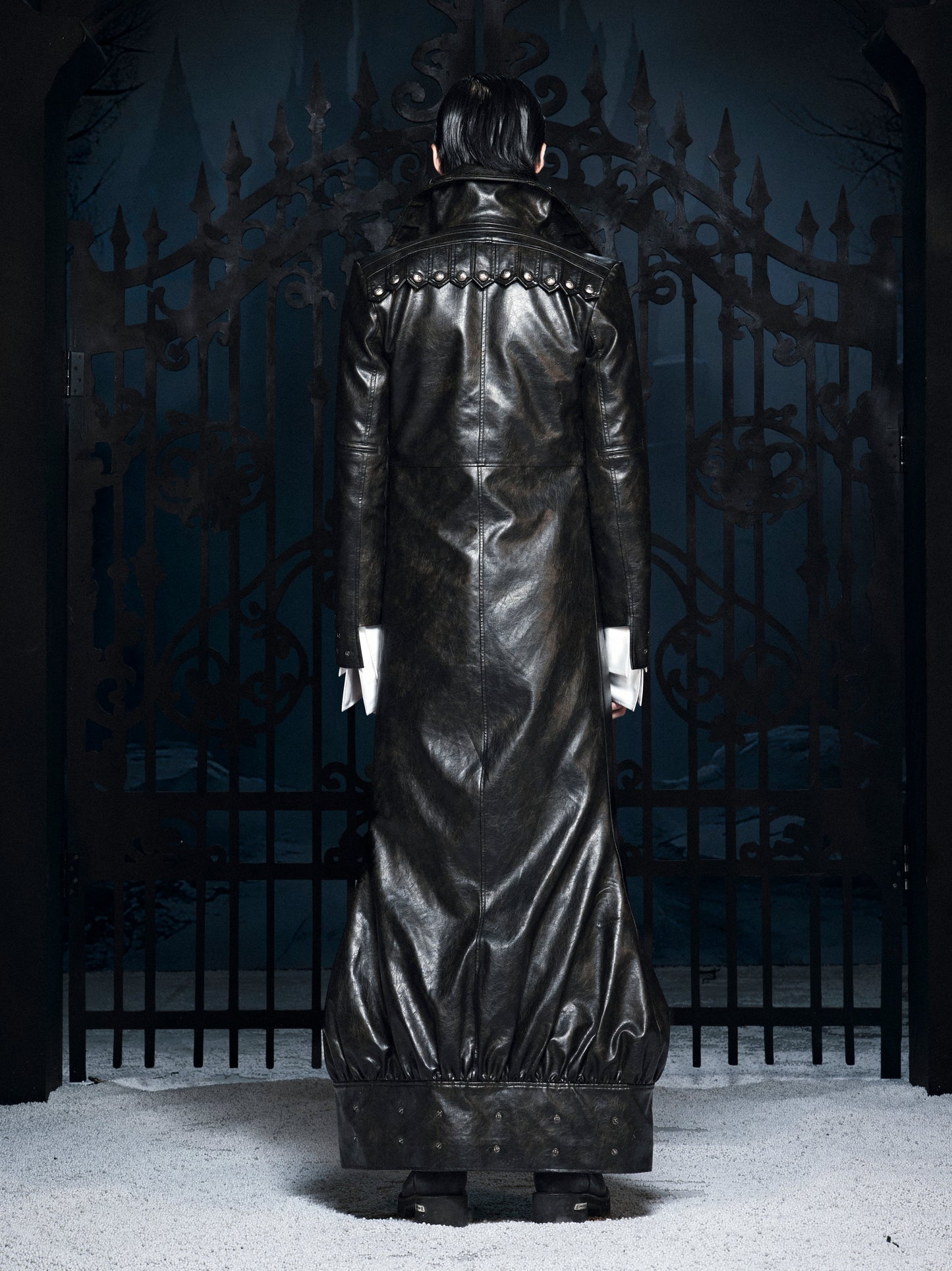 SL Black Ascendant Leather Long-Coat