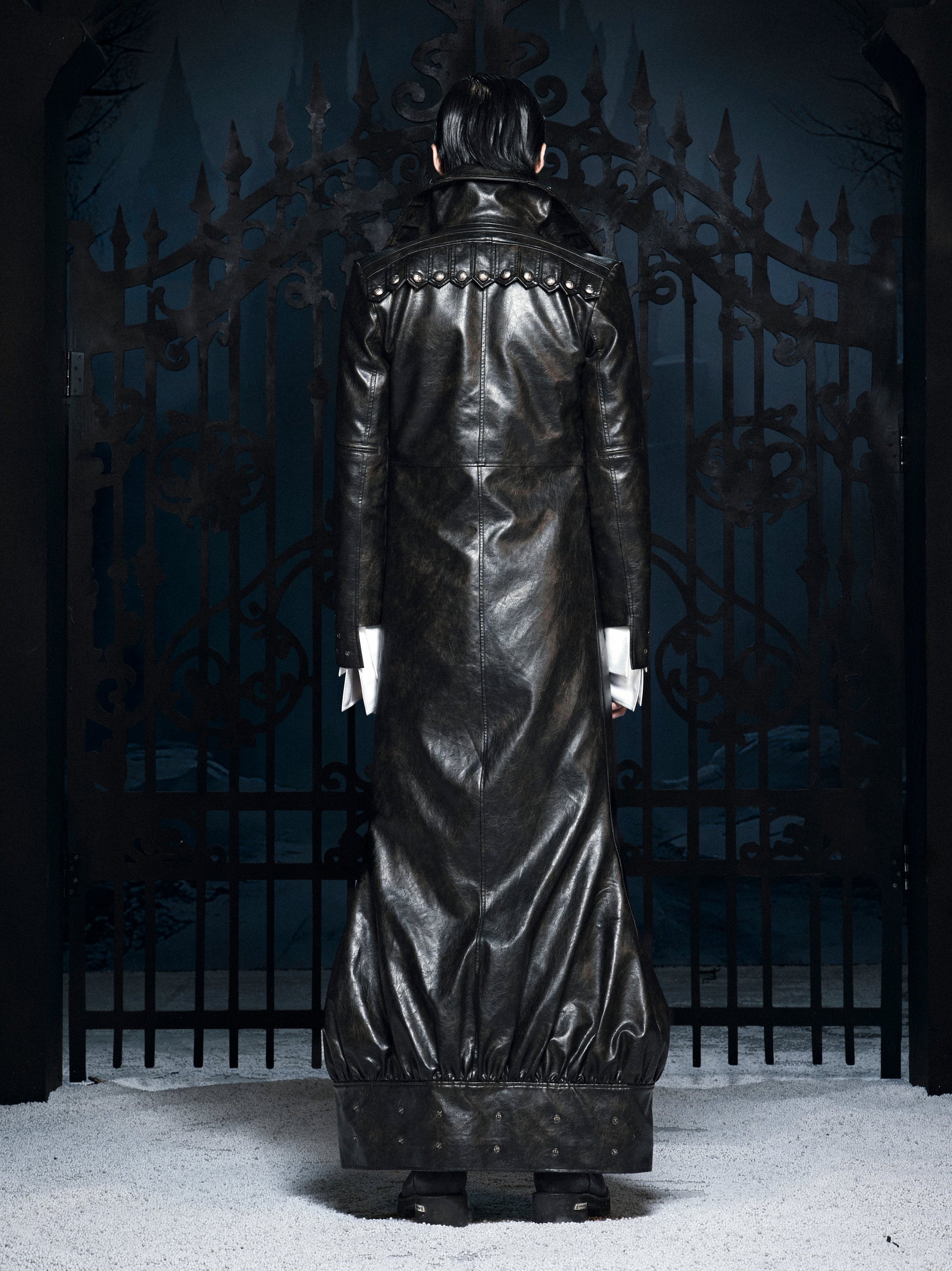 SL Black Ascendant Leather Long-Coat