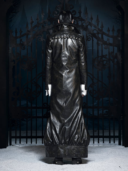 SL Black Ascendant Leather Long-Coat