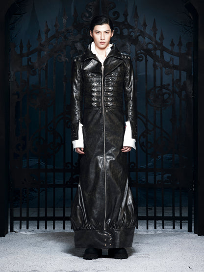 SL Black Ascendant Leather Long-Coat