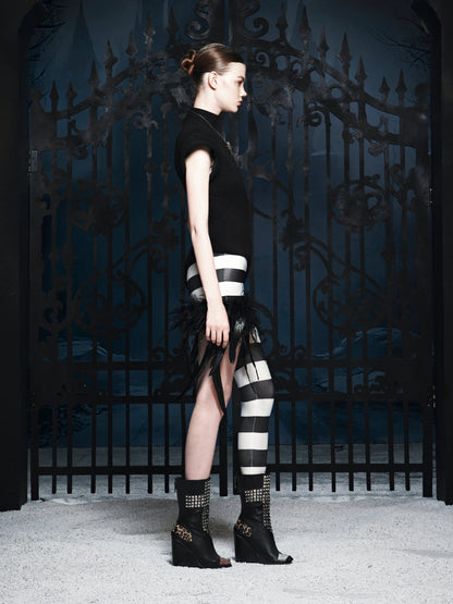 BLACK RITUAL STRIPE LEGGINGS